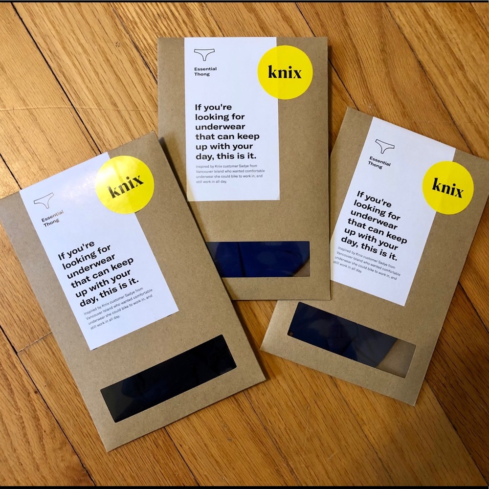 3 pairs of Knix thongs NWT